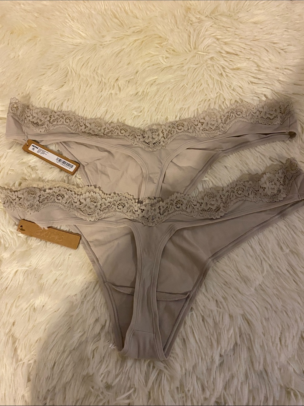 SKIMS (2) NWT Fits Everybody Lace Dipped Thongs